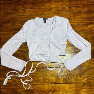 Forever 21 Light Pink Wrap Crop Top